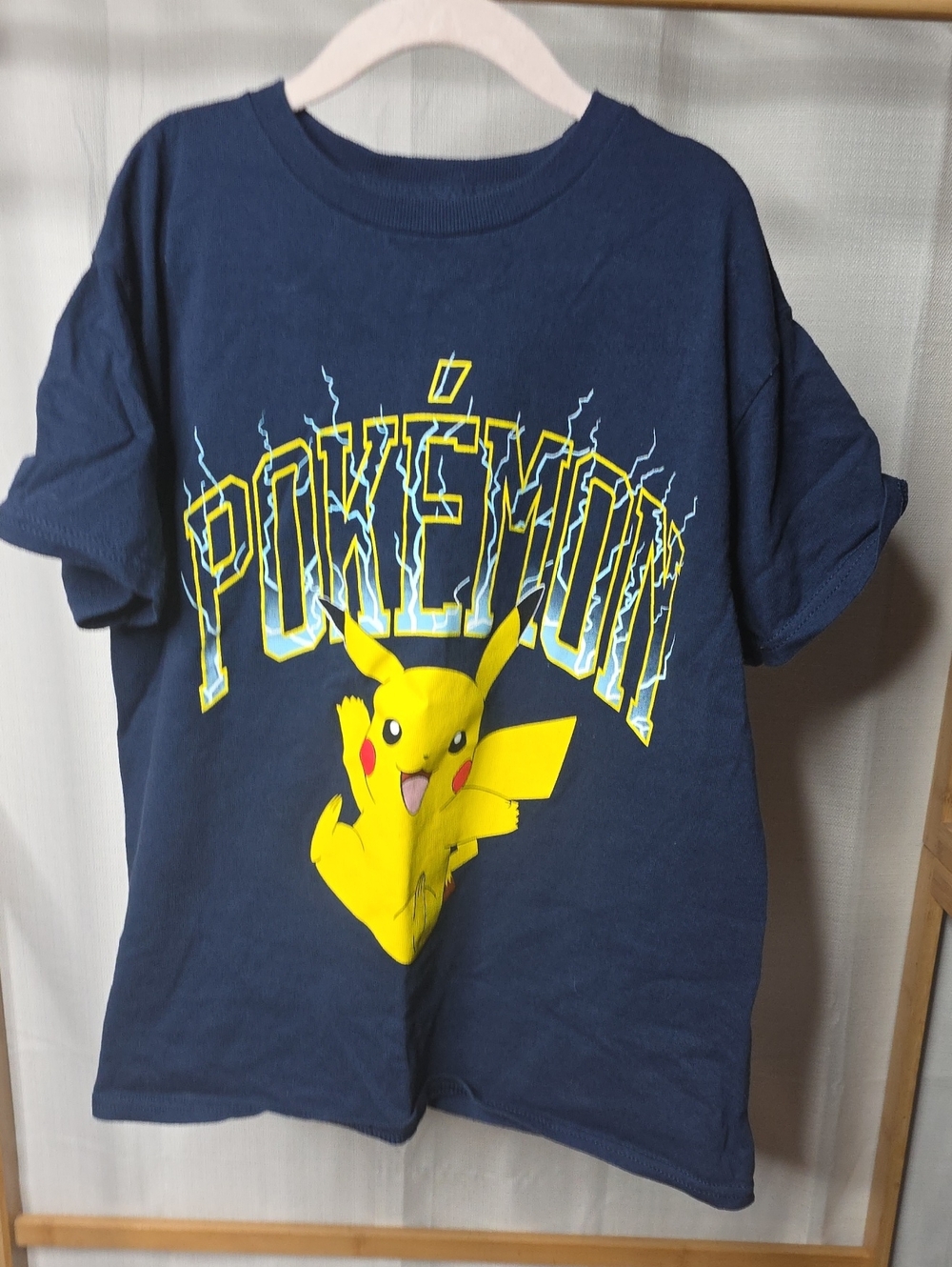 Kids Navy Blue Pikachu Graphic Tee